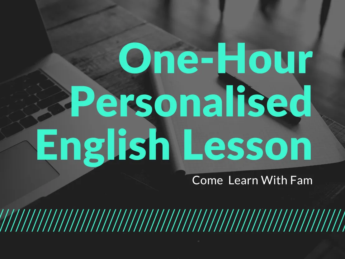One-Hour Personalised English Lesson (Female Only)